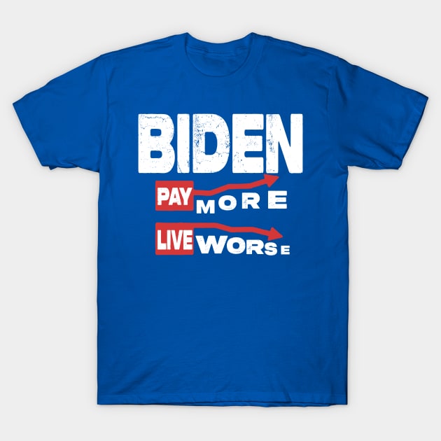Biden | Pay More Live Worse Funny T-Shirt by raeex